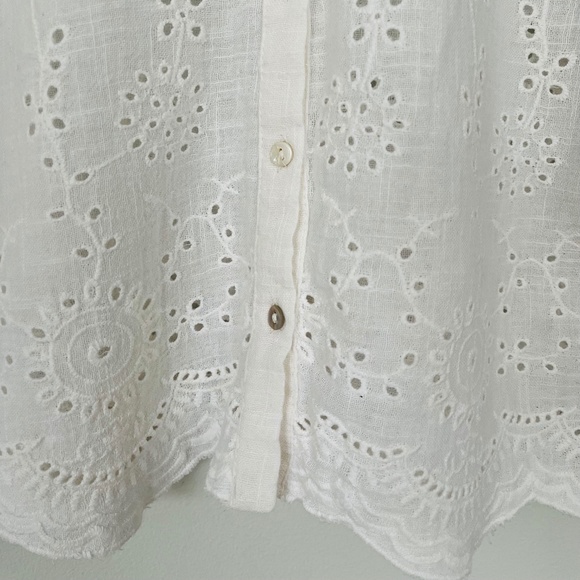 Zara white lace and flounce collar blouse - Picture 4 of 5